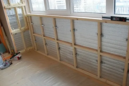 Каркас на балконе