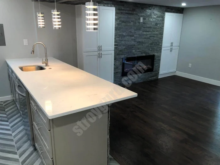 Дополнительная мойка на полуострове.