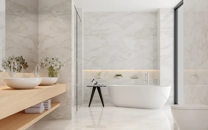 Крупная плитка и креативная укладка