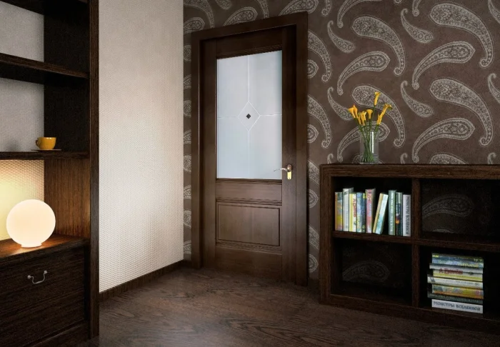 Плинтус под цвет мебели.